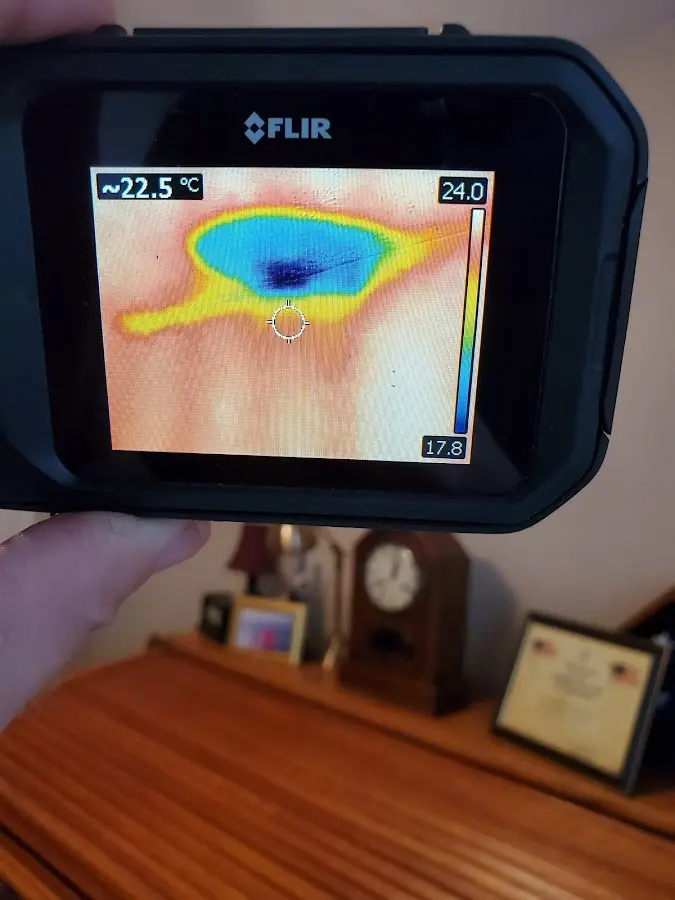 Thermal imaging inspection for water damage in Avon
