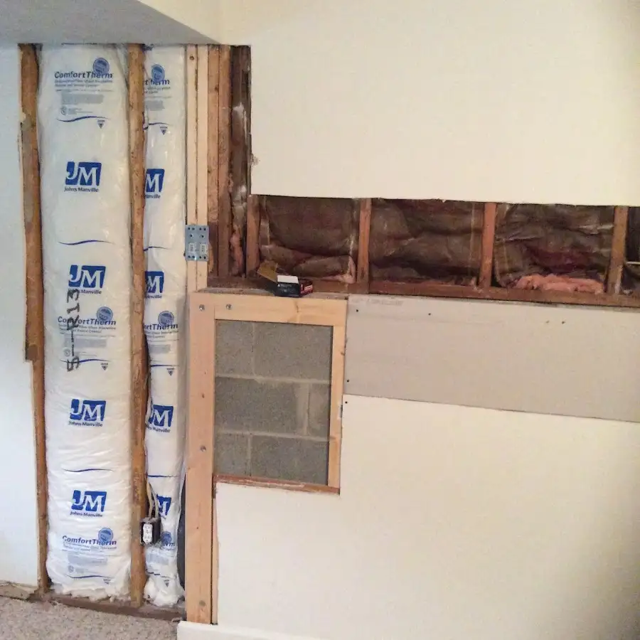 Wall insulation replacement during Contents Cleaning & Restoration in Avon